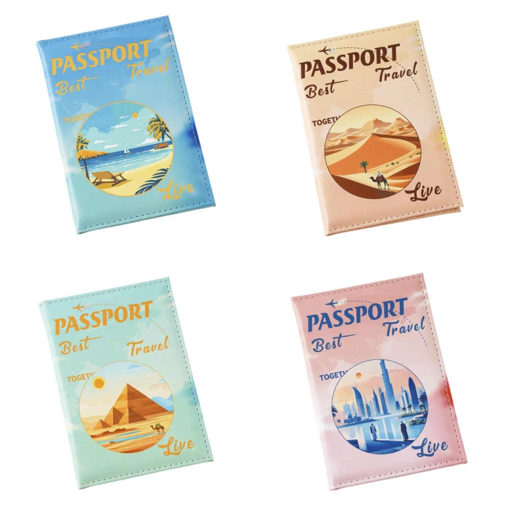 

Стильный дорожный чехол-кошелек для паспорта с несколькими отделениями для карт, портативный стильный органайзер для паспорта для деловых поездок