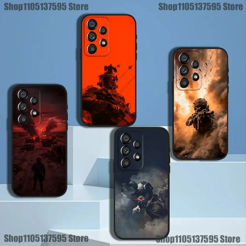 

Army Special Forces Phone Case For Samsung Galaxy A73,31,32,72,41,53,52,71,22,5G,Note,J7,8,9 Soft Black Cover