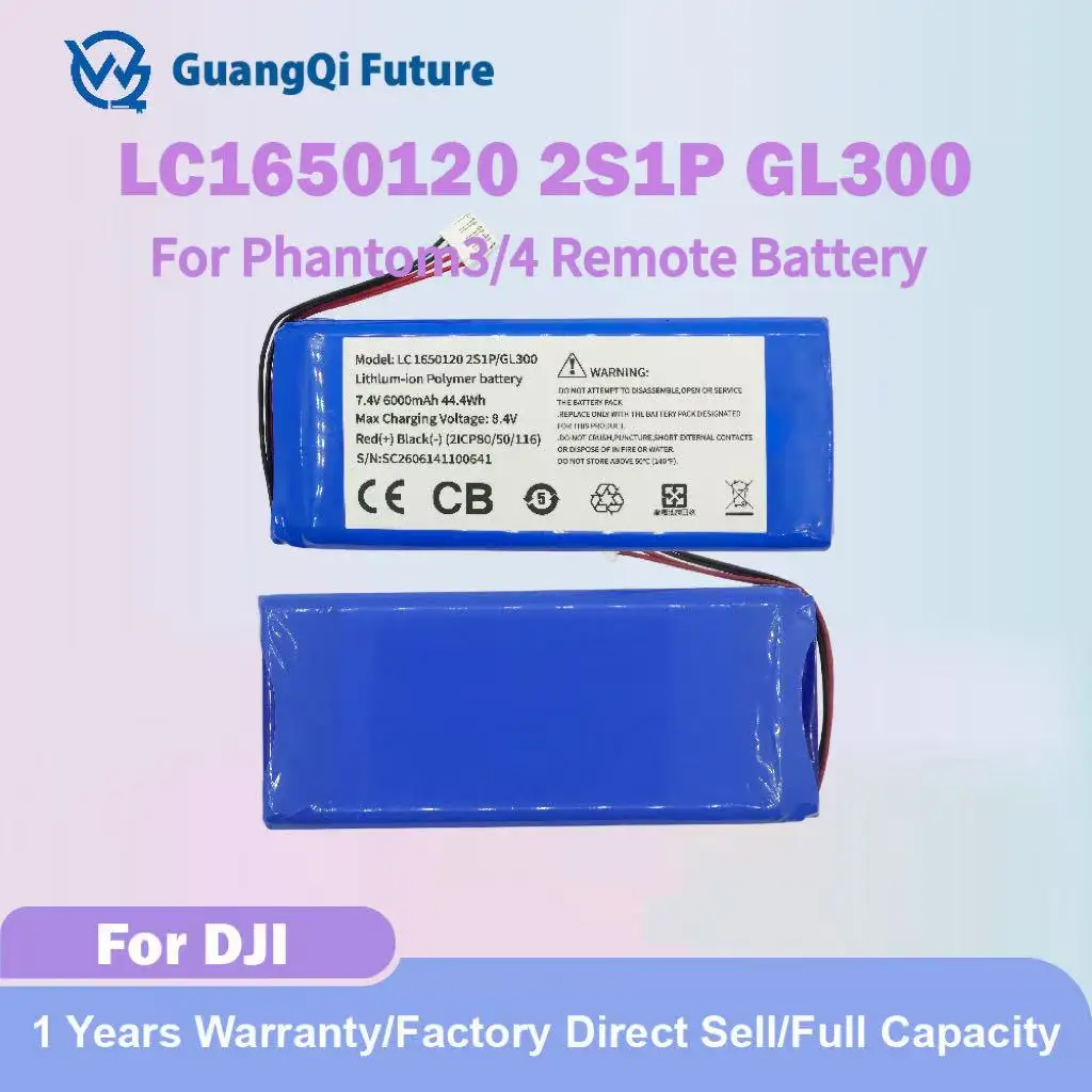 6000mAh Remote Control Battery GL300C For Drone For DJI Phantom 3 Pro/3 A,Phantom 4/ 4 A/4 Pro/4 Pro V2.0, Inspire 1/Inspire 2