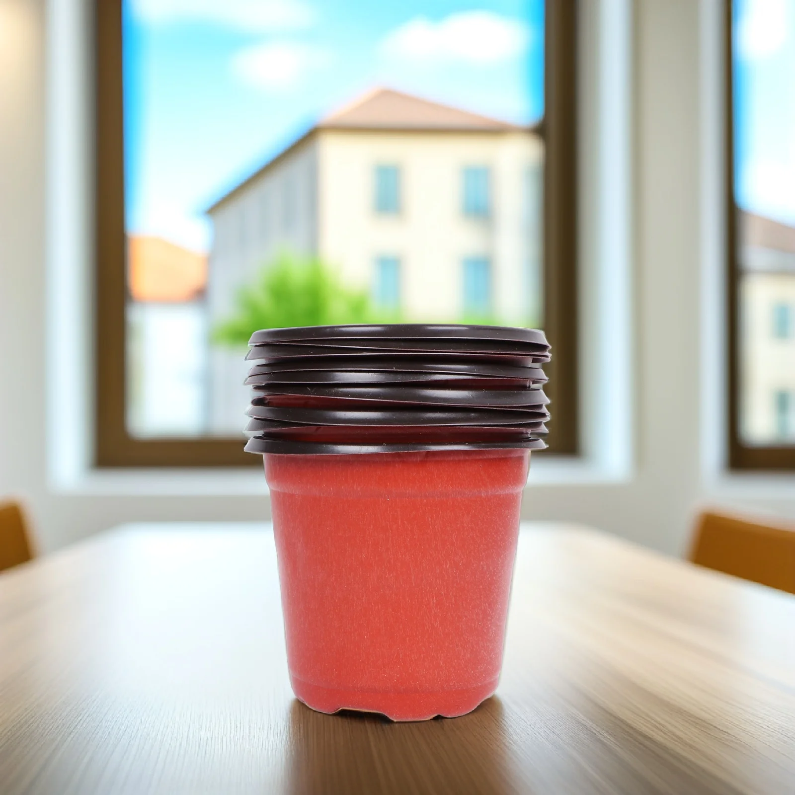 

50pcs Plastic Flowerpot 110X87X99Mm Minimalist Design For Succulents Cacti Indoor Plants Decoration Garden Tool Storage