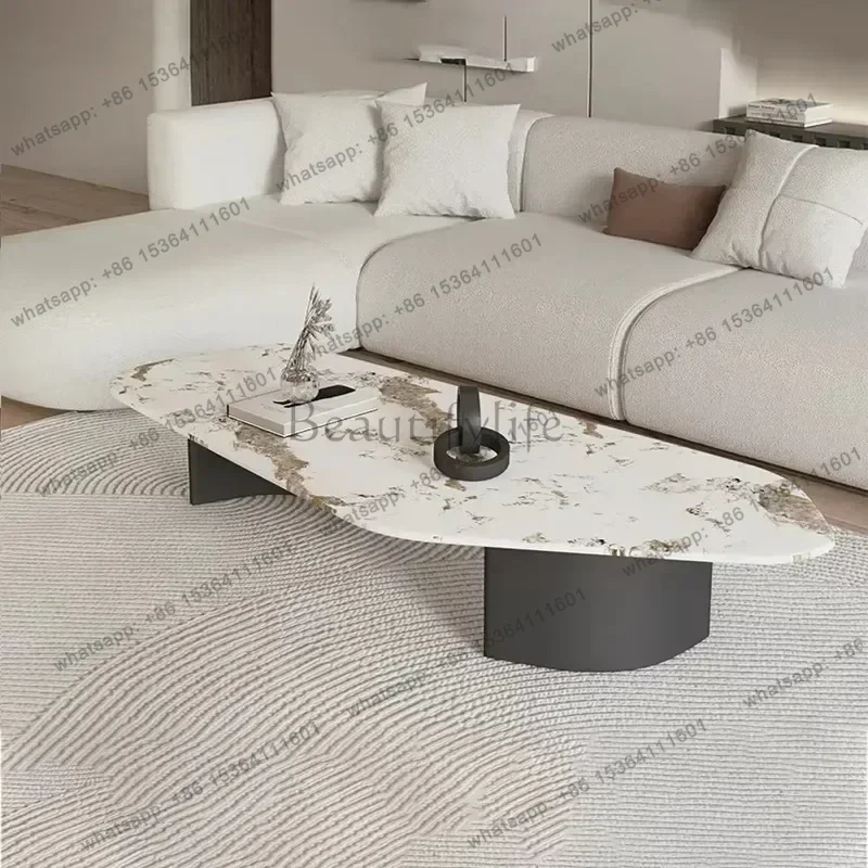 Factory Direct Luxury Design Coffee Tables Marble Effect Retro European Style Nordic Coffee Tables Glam Modern Mesa Living Room