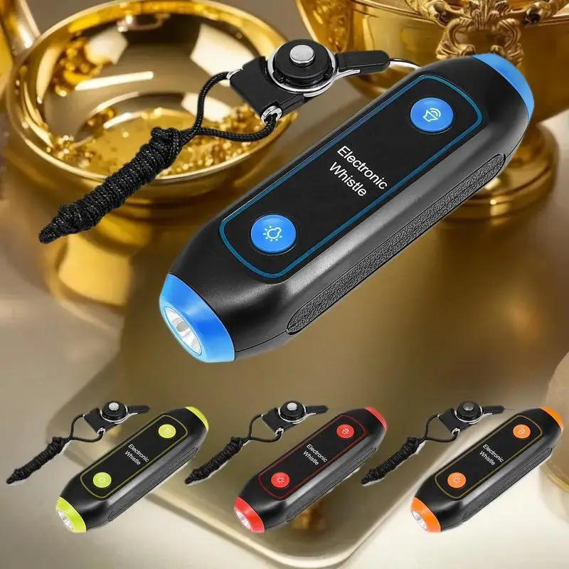 صافرة الحكم الكهربائية مع الحبل ومصباح يدوي SOS، مثالية للمدربين وP.E. المعلمون