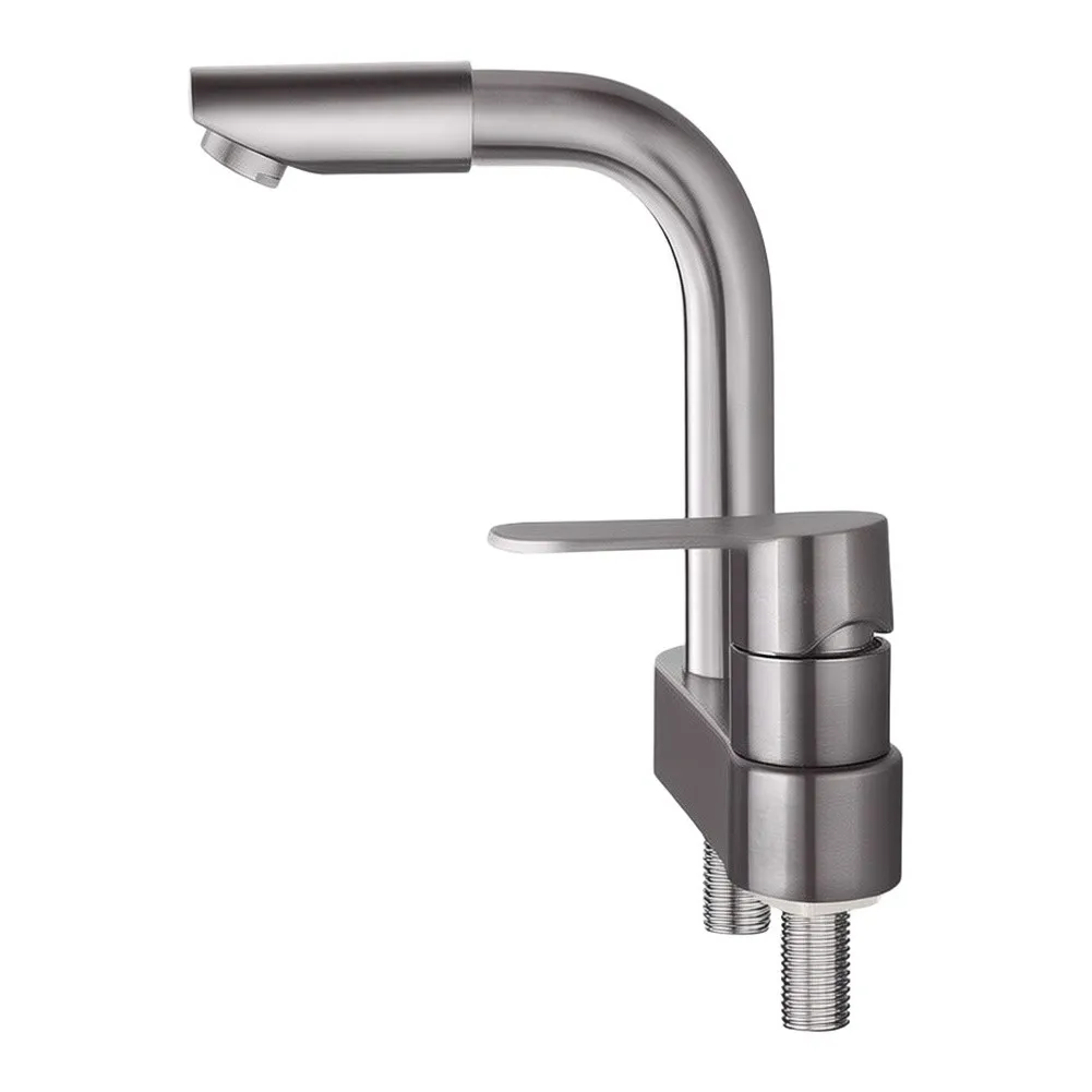 Rotatable Stainless Steel Basin for tap with Mixer Function and Designed for Use in Kitchen or Bathroom Environments