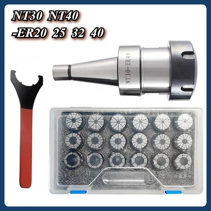 NT30 ER20 ER40 NT40 ER16 ER25 ER32 CNC Milling Machine Spindle Tool Holder,  ER16 ER20 ER25 ER32 ER40 Collet Spring Collet Set