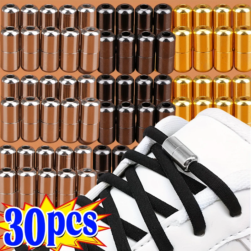 Shoelaces Semicircle Buckle Connector Quick Shoestring No Tie Button Adult Kids Sneaker Capsule Metal Lock Lazy Shoe Decorations