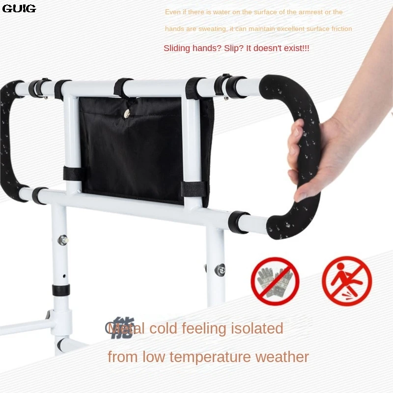 GUIG Bedridden ผู้สูงอายุและหญิงตั้งครรภ์ Wake Up Assist Home Lift ยกเตียงพนักพิง Multi-Function พับเตียงด้านข้างพนักพิง