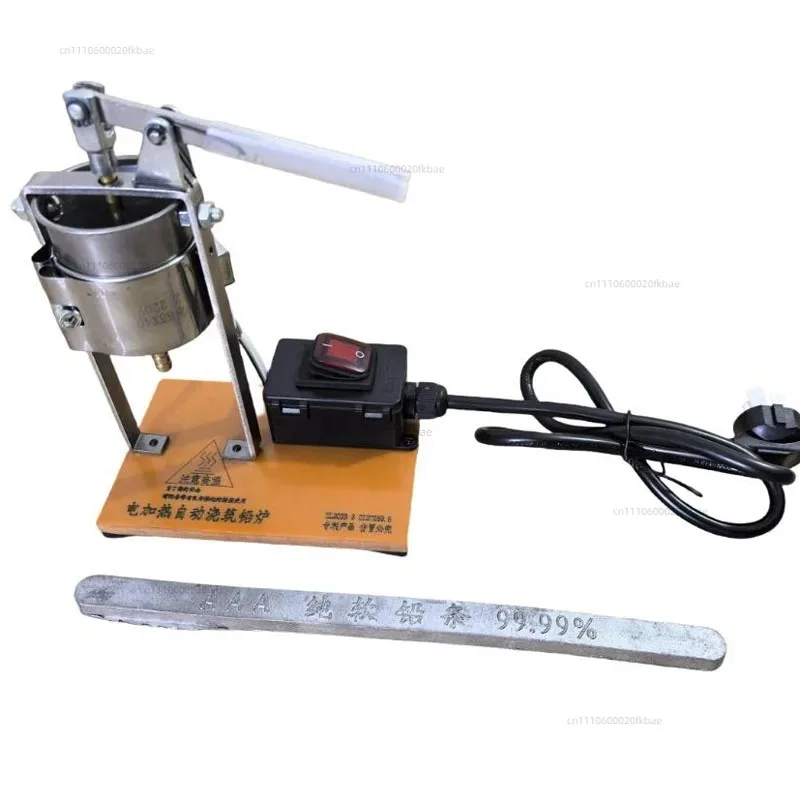220V Casting Lead Furnace, Lure Sinker Mold Automatic Feeding Tin Furnace, Lever-Type Lead Furnace