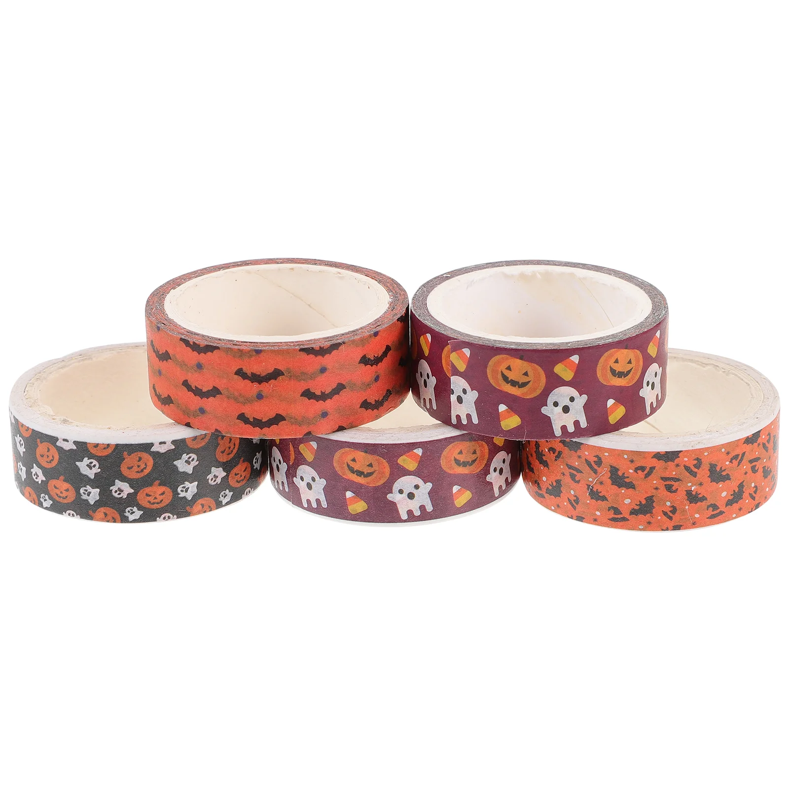 

5 Rolls Account Halloween Washi Tape Pumpkin Wrapping Paper Scrapbook Decorative Ribbon