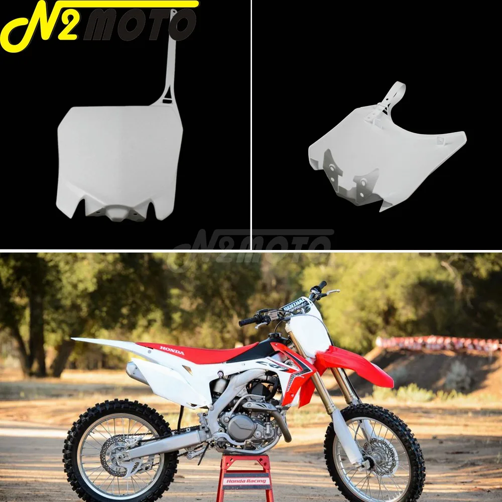 

Белая Передняя табличка с номером для Honda CRF250R CRF450R CRF 250 450 R, внедорожный велосипед, Мотокросс, эндуро