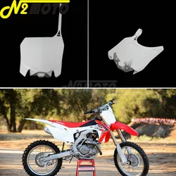 White Front Name Number Plate Holder Supermoto Number Board For Honda CRF250R CRF450R CRF 250 450 R Dirt Bike Motocross Enduro