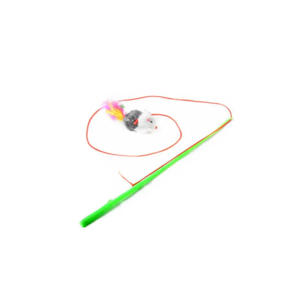 Fishing Rod Type Colorful Mouse-shaped Funny Cat Stick Elastic Rope Telescopic Rod Boredom Relief Props Catcher Interactive Toys