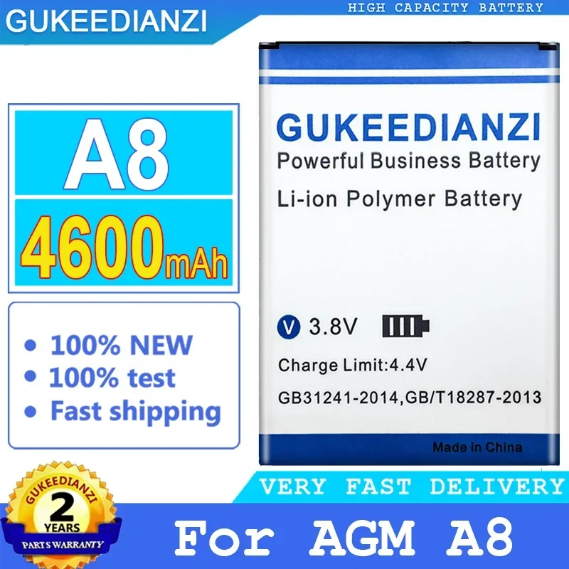 

Back Up Battery for AGM A8 SE Smart CellPhone, Li-ion Replacement Battery, 4600mAh, New, Tracking Number