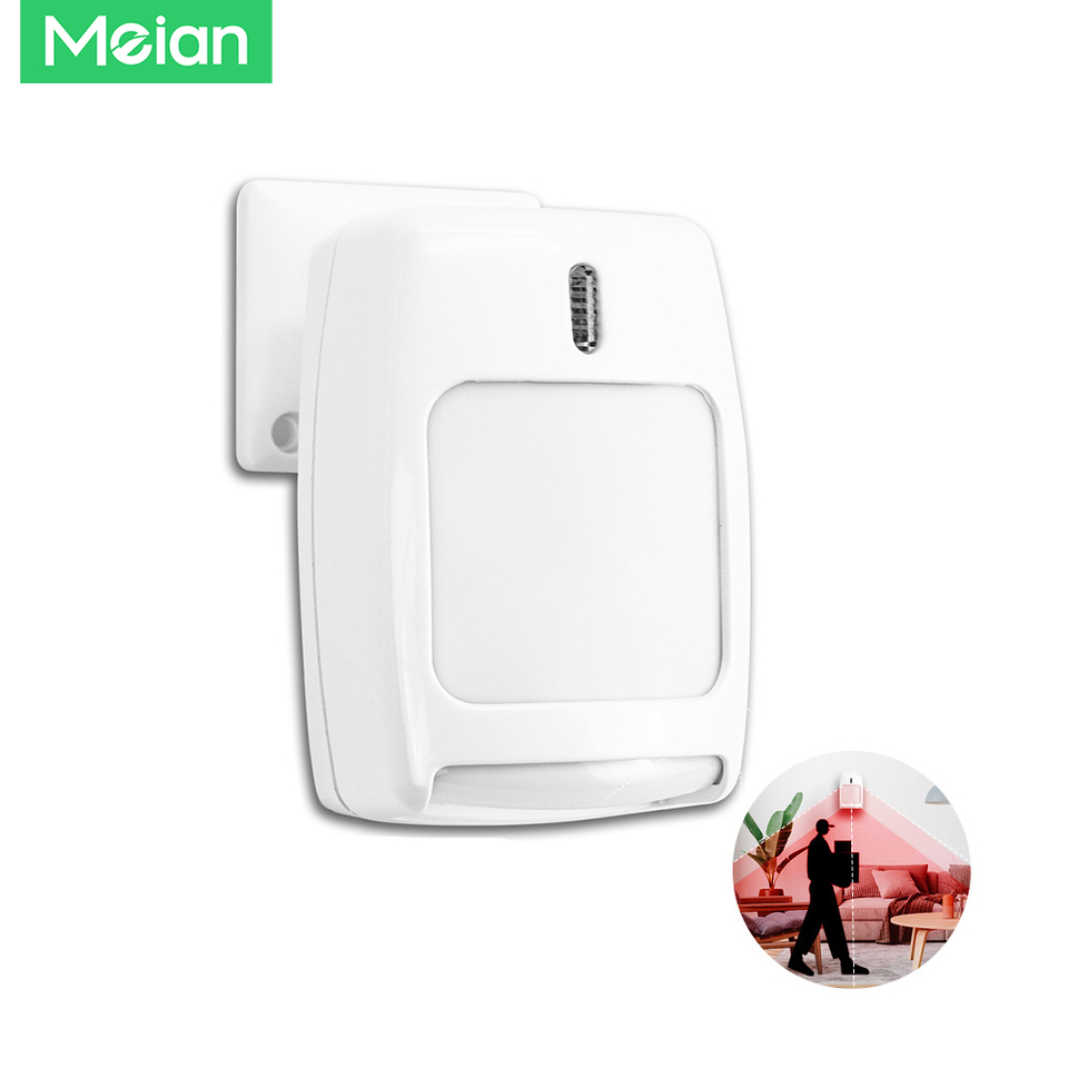  Meian Wired PIR Motion Sensor, Infrared Alarm Detector, Human Body Presence Sensor, Smart Home Security, Work with Alarm Host 