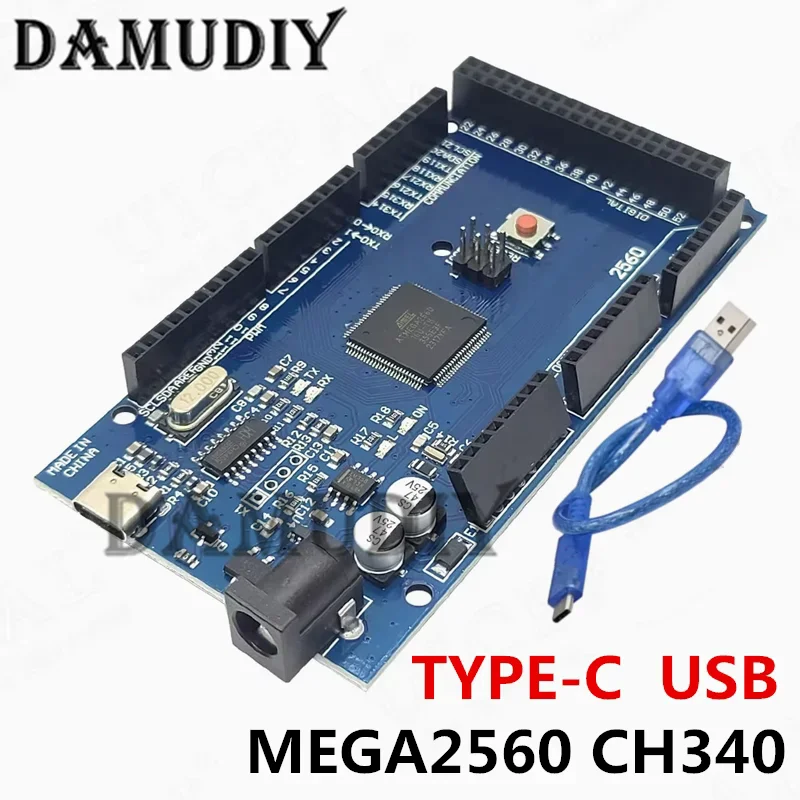 MEGA2560 MEGA 2560 R3 (ATmega2560-16AU CH340G) Pro mini MEGA2560 AVR USB board Development board MEGA2560 with Cable for arduino