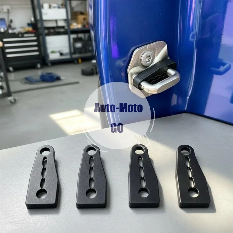 4 Pcs Car Door Latch Shock Absorbing Cushion Black Rubber Anti Vibration Pads Silent Door Shutting for Auto Owners DIY Use