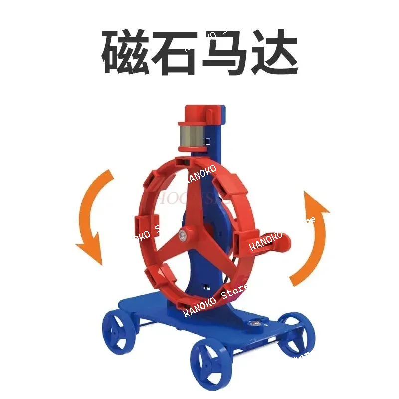 

Электромагнитный физический эксперимент, маленький производитель, магнитный двигатель, электромобиль, детская игрушка для научного образования «сделай сам»