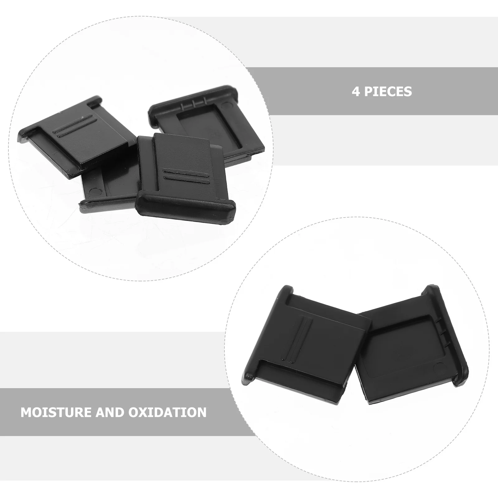 

4 pcs Hot Shoe Protective Cover For Camera High-Quality Abs Dust Moisture Oxidation Resistance Lightweight Portable Design Flash