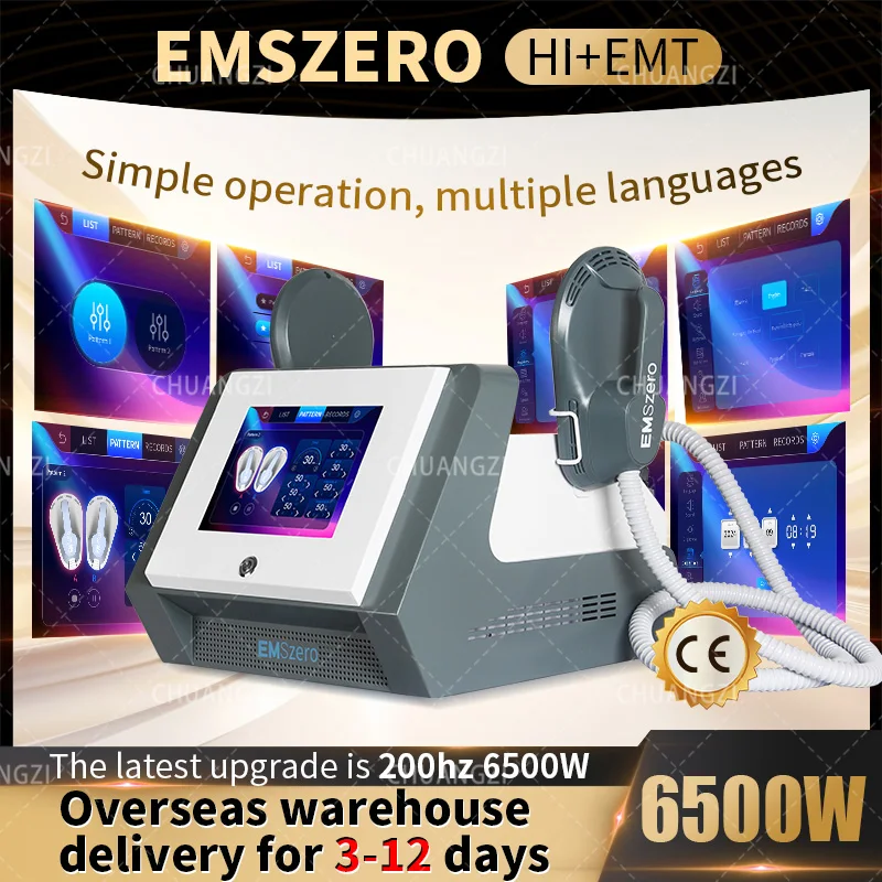 6500W 200HZ Muscle Stimulator Weight Loss Machine HI-EMTI Sculpt RF  Ems Electromagnetic Device Effectively Slimming EMSZERO