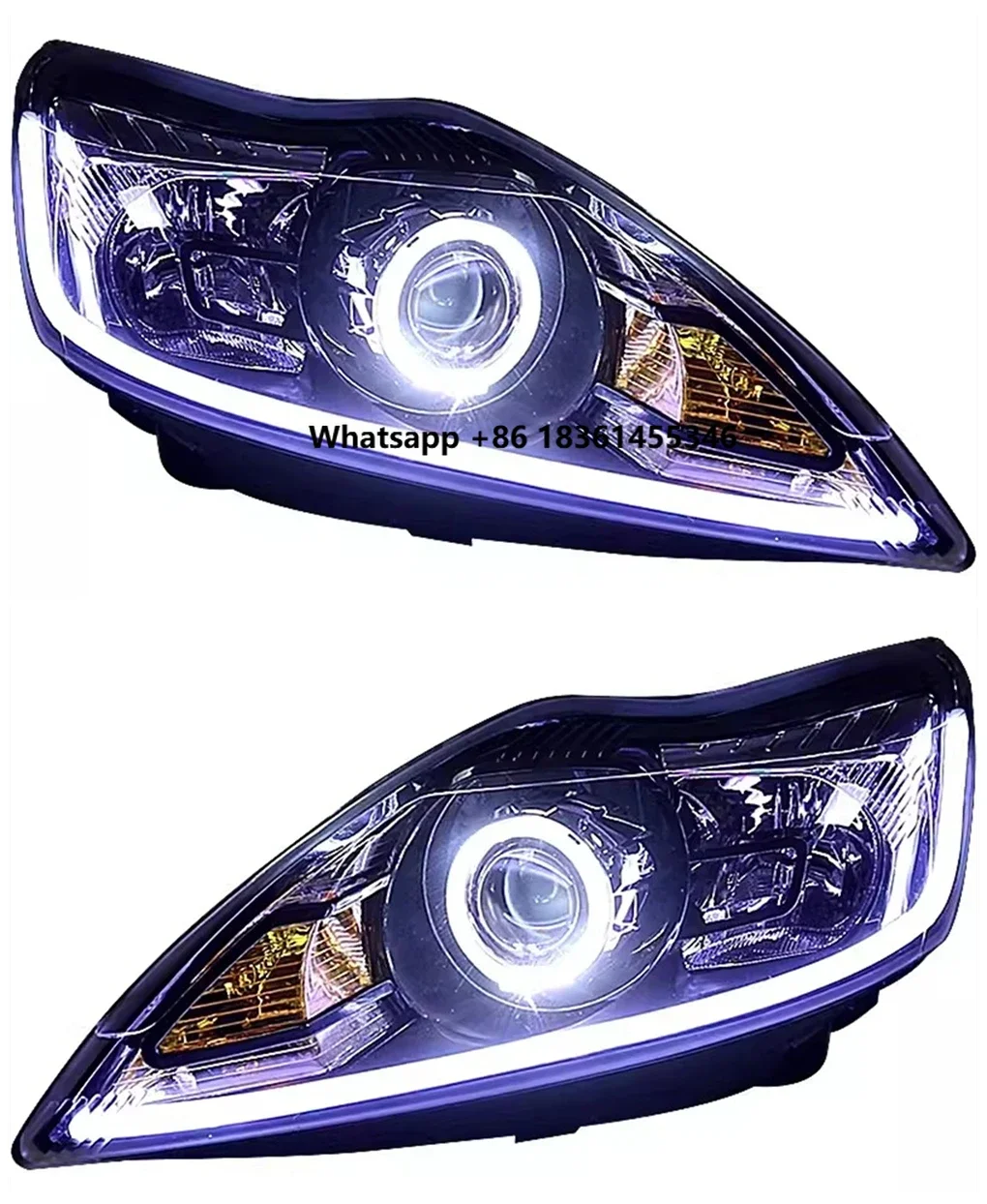 

For Focus 09-14 headlight assembly modification full LED front lamp dual-lens xenon far light