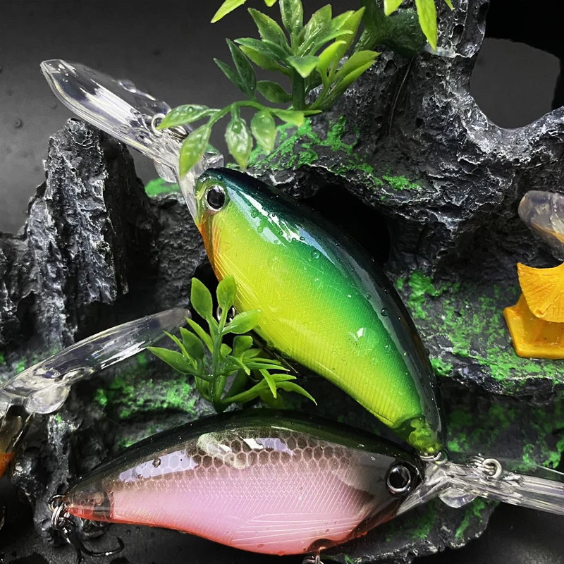 

18g 70mm Wholesale Crankbait Topwater Pesca Wobbler Sea Bass Artificial Hard Baits Deed Diving Minnow Swimbait Fishing Equipment