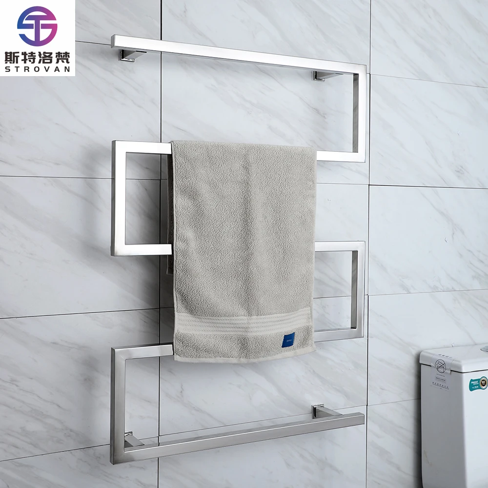 

Stainless Steel Bathroom Towel Electric Heated Towel Warmer Rack