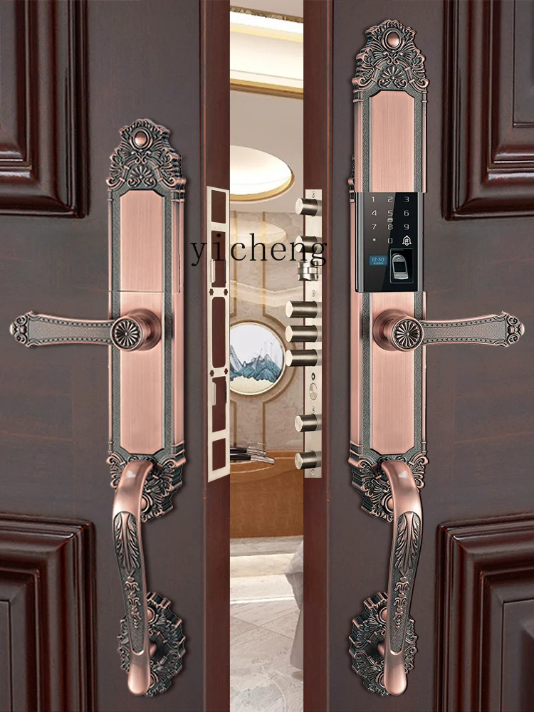 Villa Door Fingerprint Lock Household Anti-Theft Double Door Password Lock High-End Household Smart Lock