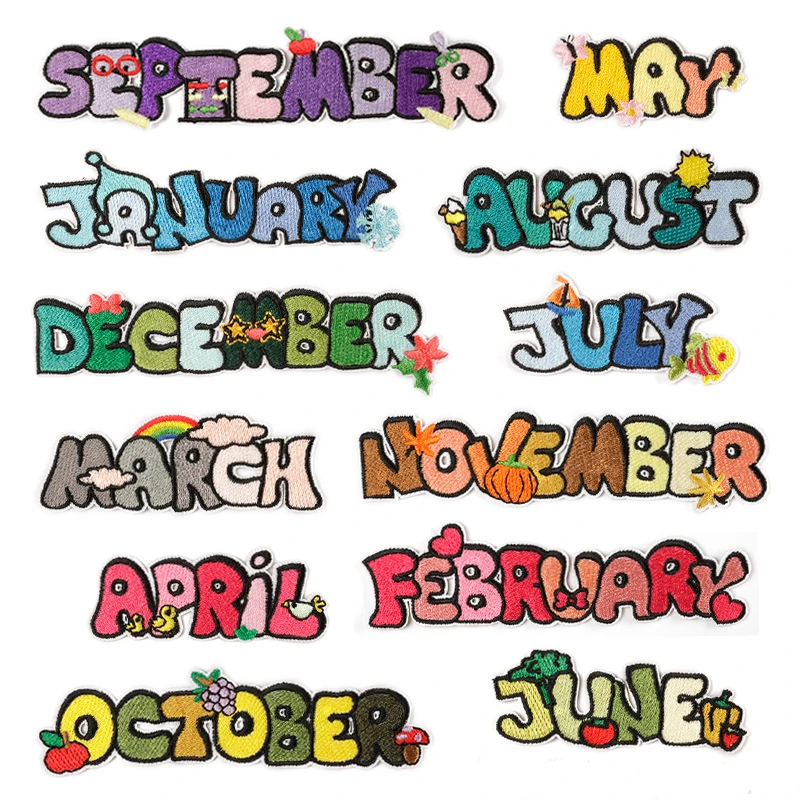 

Месячные нашивки, нашивка с вышивкой, железный значок для сумки, аксессуары для одежды, сделай сам, хит продаж, ткань