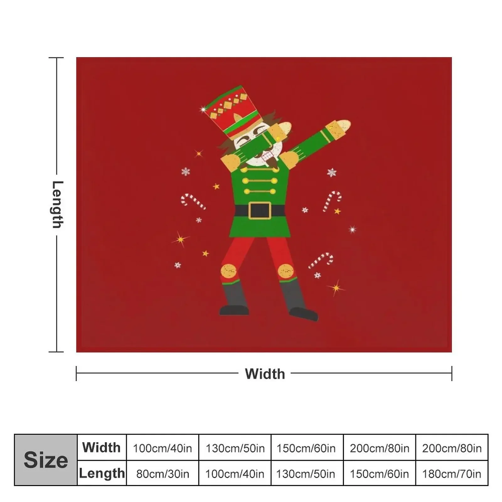 Nutcracker Dabbing Candy Canes Christmas Dab Funny Christmas Holiday Gift Throw Blanket Vintage For Baby Blankets