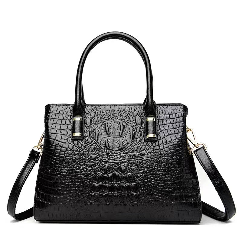 High Quality Crocodile Luxury Leather Handbags Women Bags Designer Vintage Alligator Satchel Tote Lady Shoulder Bag for Women E1