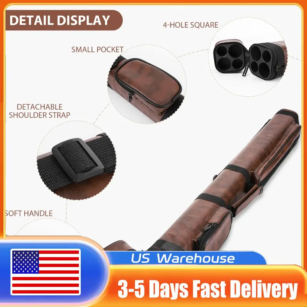 

Квадратный чехол для кия с четырьмя отверстиями и карманами, ящик для хранения бильярдного кия, сумка для кия, чехол для переноски бильярдных палок, принадлежности для бильярда