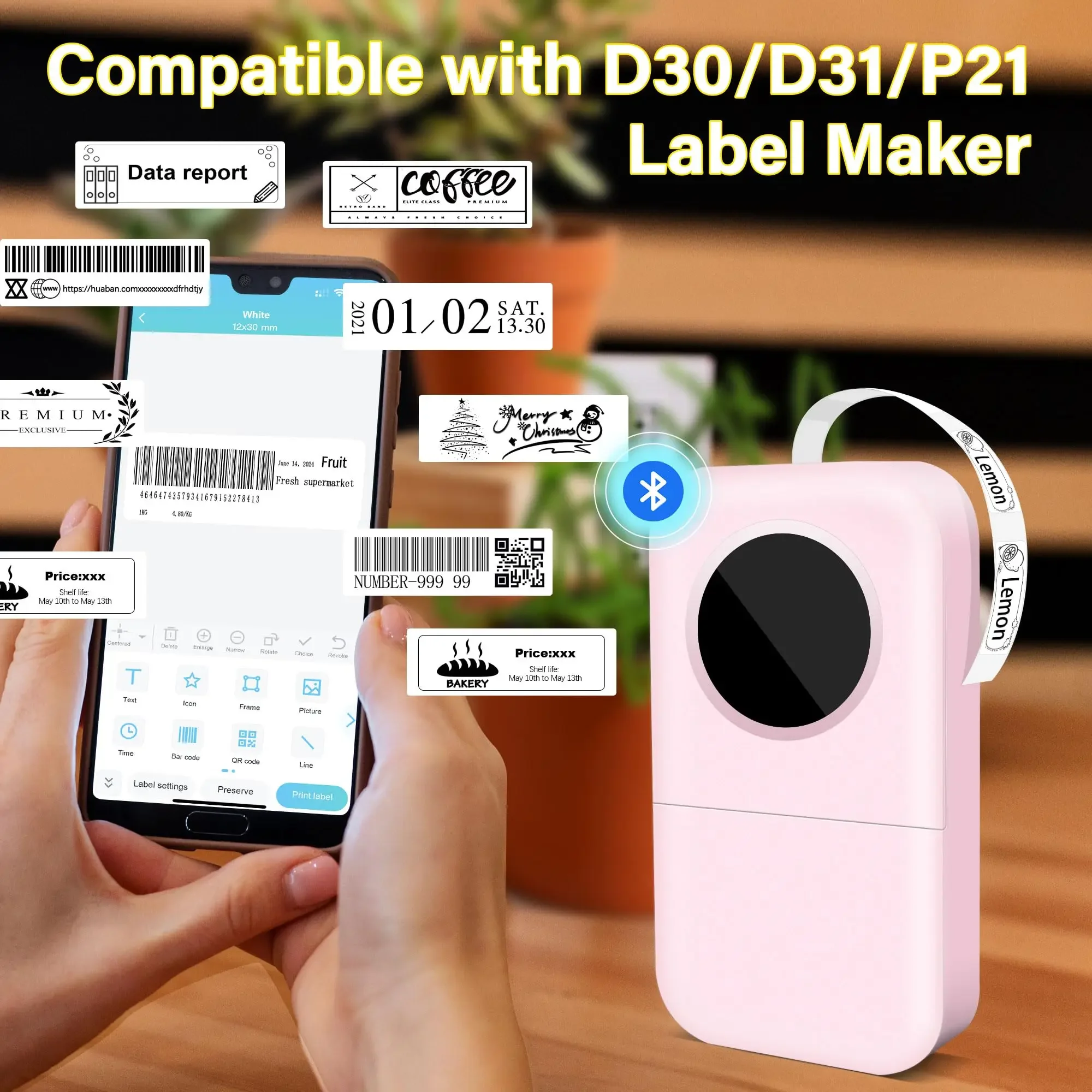 12x40mm White Label Paper Mini Printer Sticker Waterproof Applicable For D30 D35 P11 Label Printer For Barcode Address Name Tape