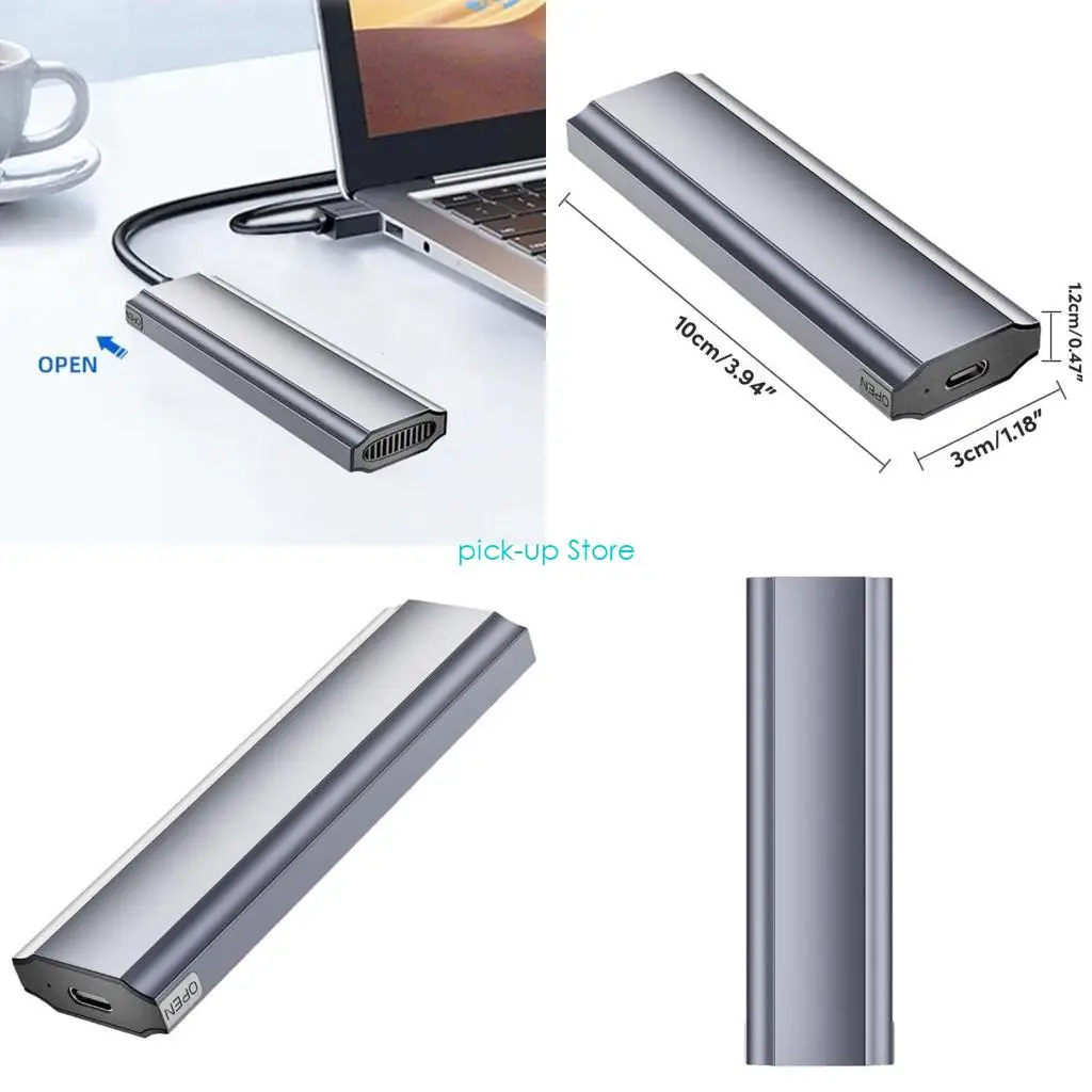 

Корпус твердотельного накопителя Q5WA M.2 NVMe адаптер корпуса SSD USB 3.1 к m.2 10 Гбит/с, внешний корпус из алюминиевого
