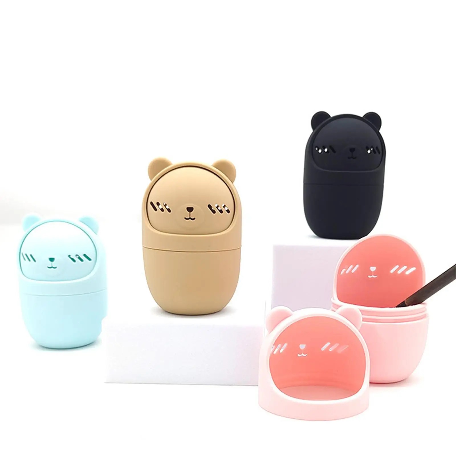 Silicone Beauty Sponge Carrying Case Ventilated Makeup Egg Storage Box for Daily Use and Travel