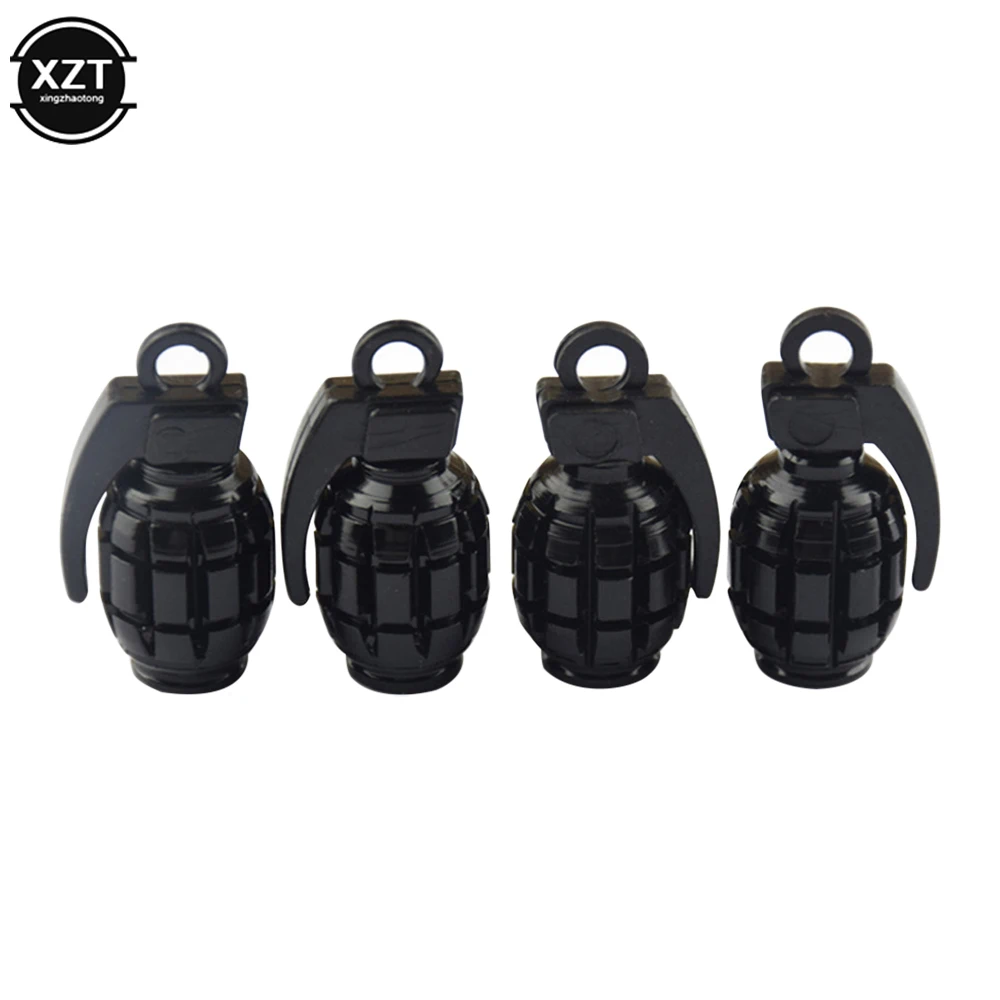 4PCS Tire Valve Cap Motorcycle Bicycle Illusion Aluminum Alloy Cap Dust Cover Accessories Ventiel Grenade Legering Tyre Truck