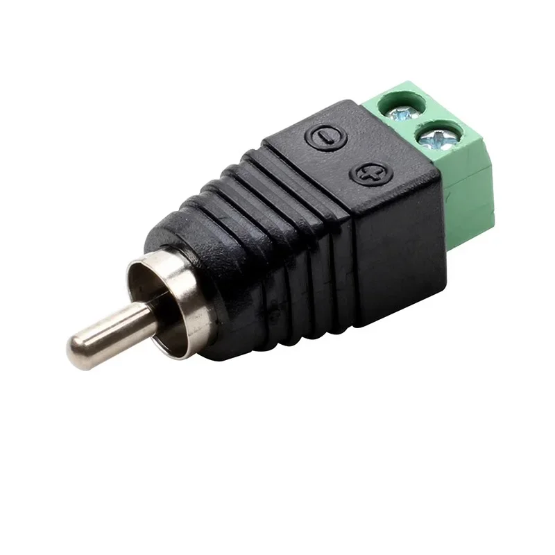10Pcs RCA Male and Female Plug To AV Screw Terminal Audio Camera Speaker Wire Cable Connector Adapter