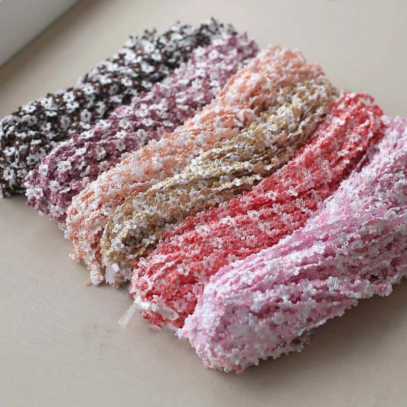 

40 ярдов кружевной тесьмы с цветочным узором, вышитая, для рукоделия, шитья, свадебных платьев, 15 мм