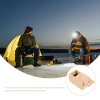 1pcs Wooden Bait Box Professional Fishing Tackle Storage Small Portable Outdoor Case Multi Function Lures Container