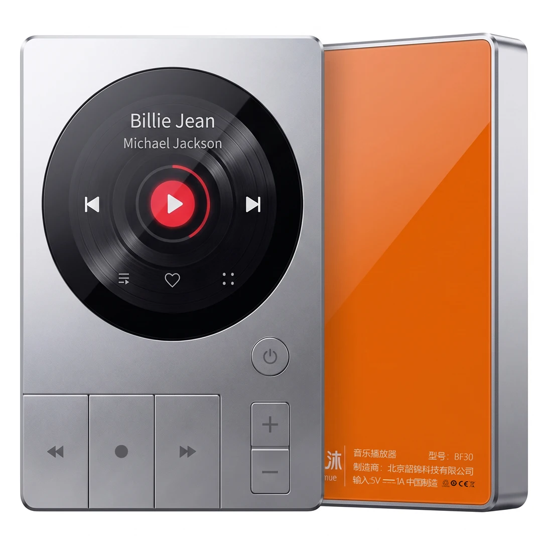 Lettore MP3 Audio Hi-Fi con DAC DSD256 ESS9018, Bluetooth, Corpo in Metallo, Schermo Rotondo Retrò, Display Testi, Supporto DSD/DSF/FLAC/APE, Lunga Du