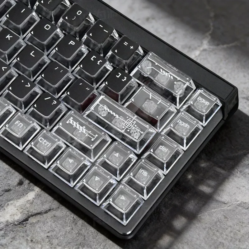 New Transparent Keyboard Keycaps,103 Keys Cherry Profile Jelly Shine Through Key Caps Set For Mx Switches Mechanical Keyboard view 4
