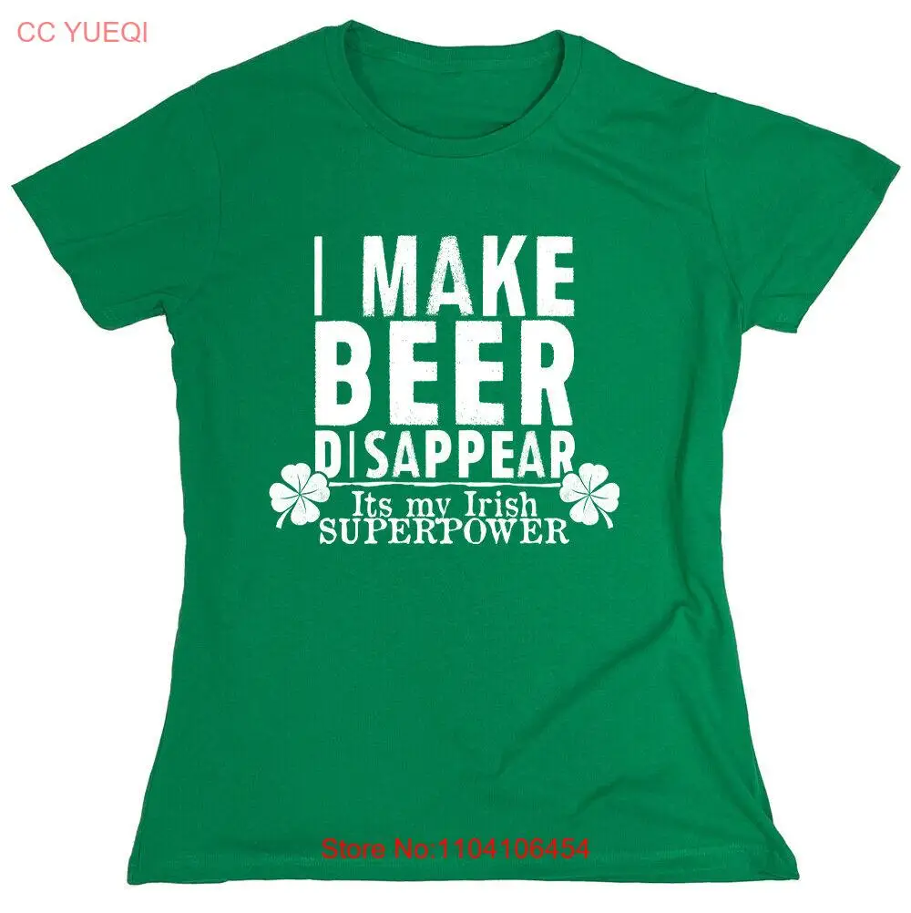 I Make Beer Disappear Sarcastic Novelty Graphics Funny Womens T-Shirt