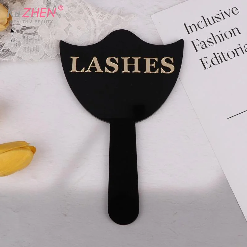 Profesjonalne lusterko do przedłużania rzęs z uchwytem do precyzyjnego nakładania rzęs i dekoracji salonów kosmetycznych, rekwizyt fotograficzny dla techników rzęs.