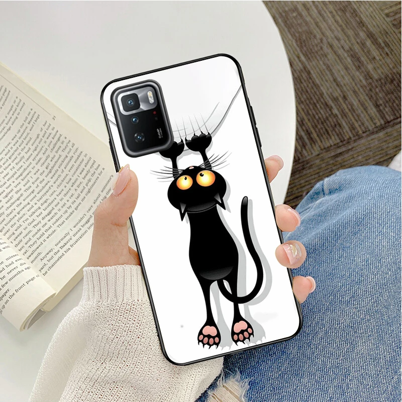 

Phone Case For Xiaomi Redmi note 13 12 Pro 11S 11 10 Pro 10S 12S Redmi 10 13C 9C Black Cat Case