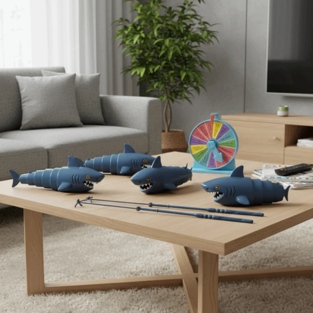 Magnetic Baby Fishing Games Early Educational Fishing Rod Electric Shark Fishing Toy Set Easy Funny Magnetic Fishing Game Toys