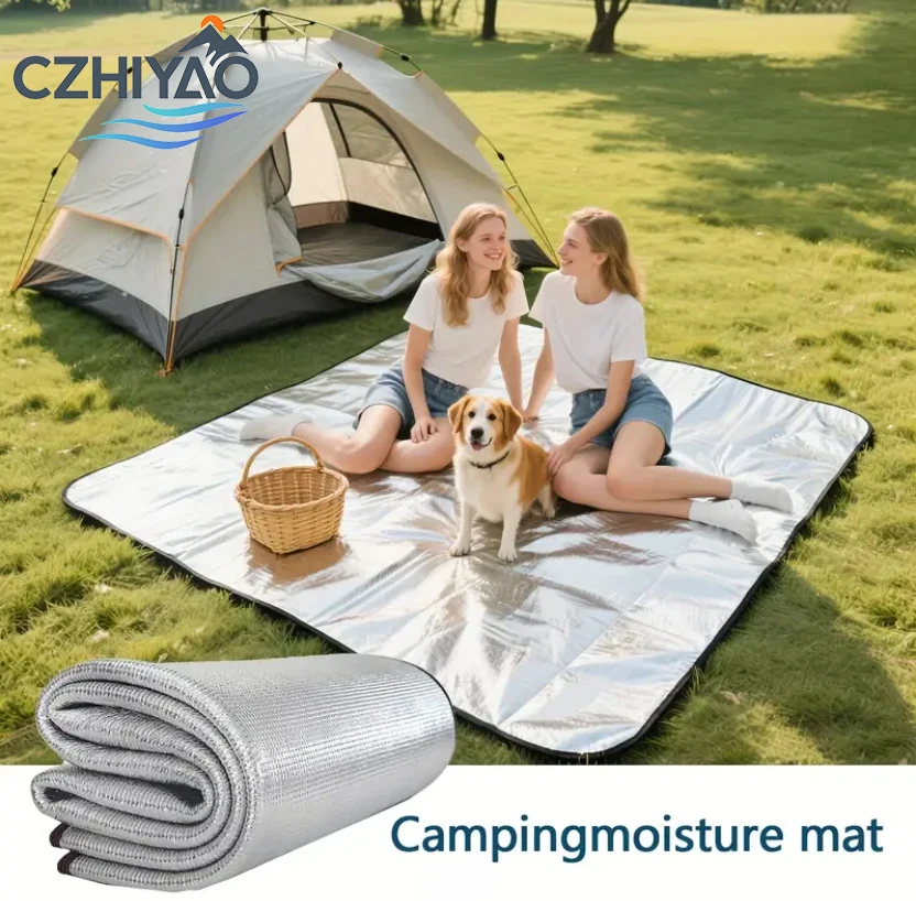 

CZHIYAO Aluminum Foil Moisture Proof Pad For Camping Picnicking Beach Tents Waterproof Against Soil Stains Outdoor Exploration