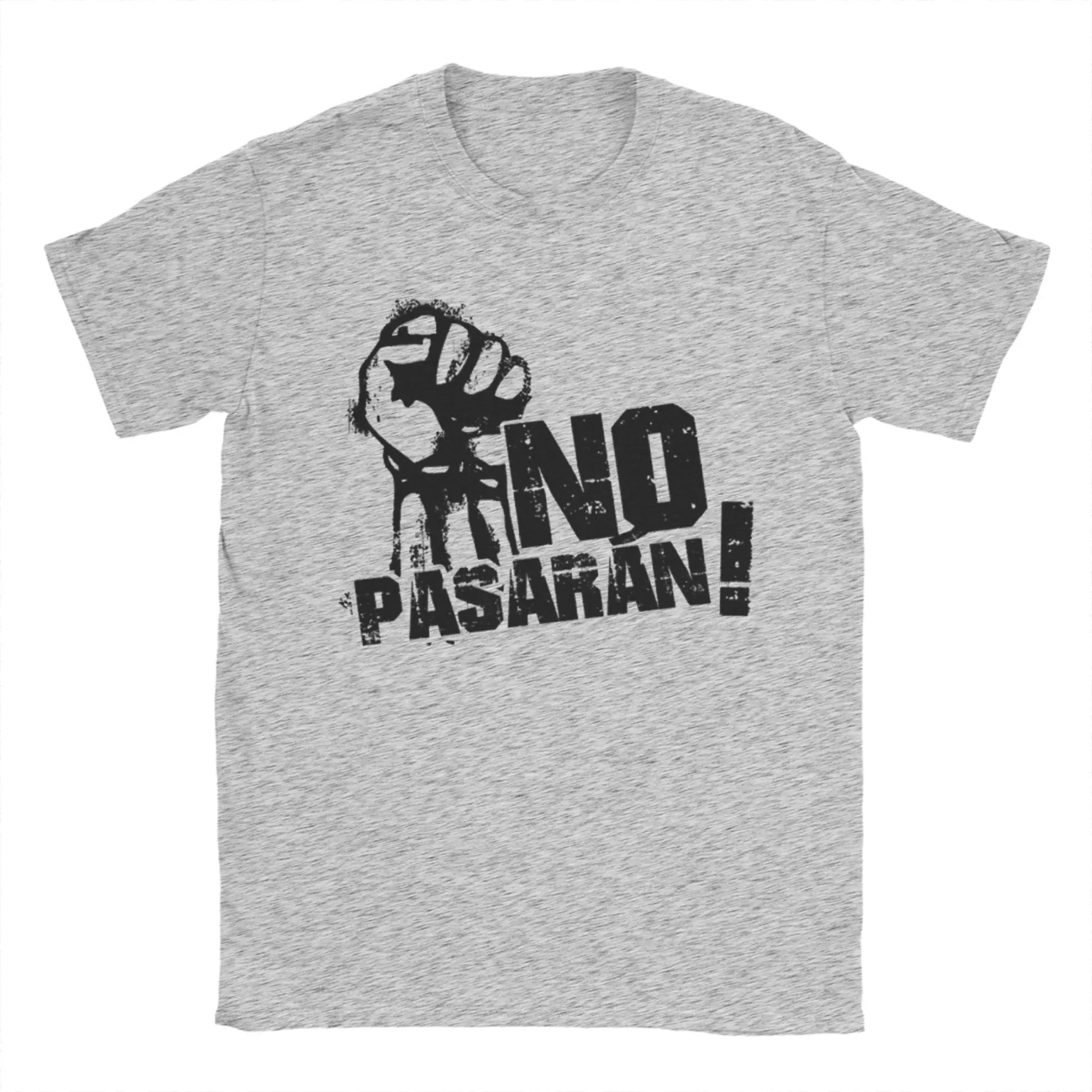 Revolution No Pasaran T-Shirt for Men Women  Vintage Cotton Tees Crewneck Short Sleeve T Shirts Unique Clothes