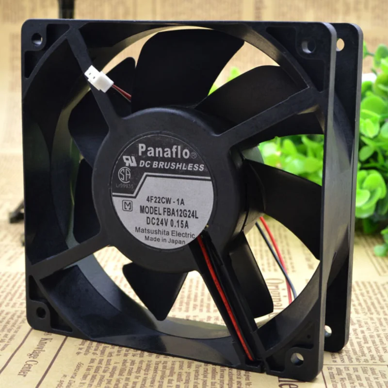 X 1PCS For PANAFLO FBA12G24L | 24V 0.15A | 12CM | Mute Industrial Chassis Cooling Fan