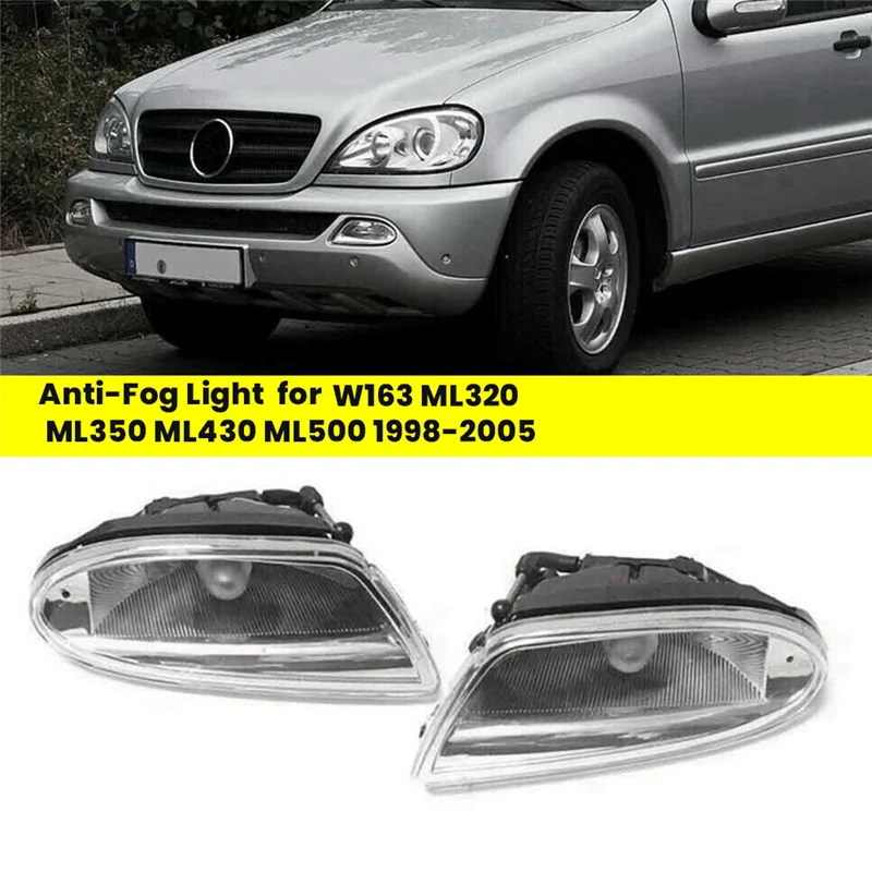 

1Pair Car Anti-Fog Light For W163 ML320 ML350 ML430 ML500 1998-2005 A1638200328 A1638200428 Driving Lamp-A28K