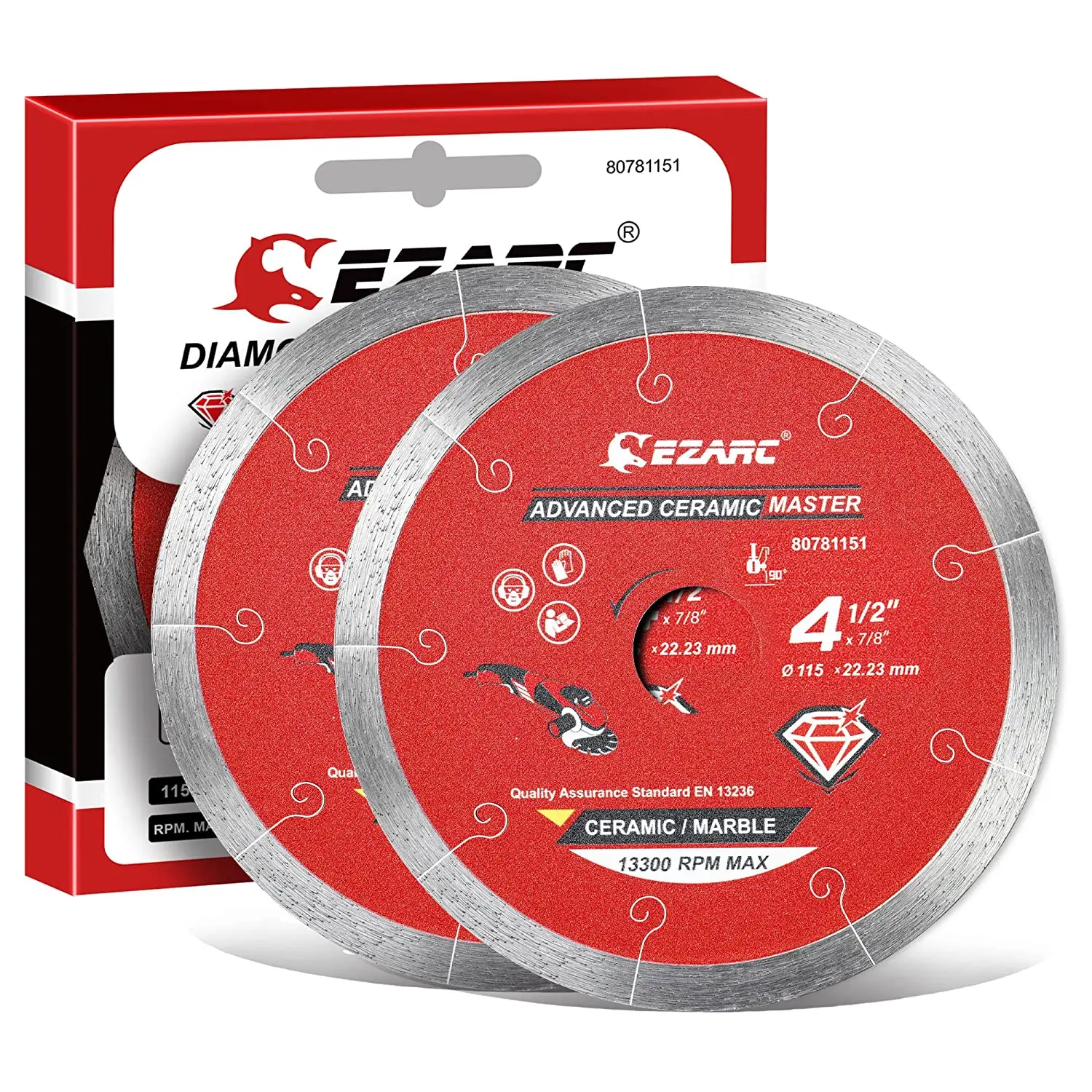 Ezarc Diamant Sägeblatt, 4.5 "/5"/7 "/10" fortschritt liche Keramik Diamant Porzellan Schneid klingen trocken oder nass für Keramik, Porzellan fliesen