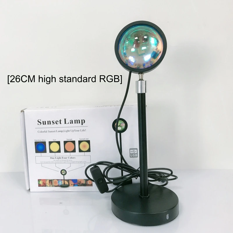 مصباح ليد لغروب الشمس مع منفذ USB ، ضوء إسقاط غروب الشمس ، مصباح أرضي ، دوران درجة ، 1 ordree