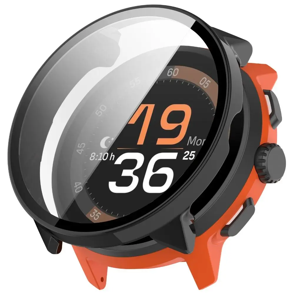 PC+Tempered Protective Case Full Coverage Anti-Scratch Screen Cover Bumper Protector Shell for Suunto Run